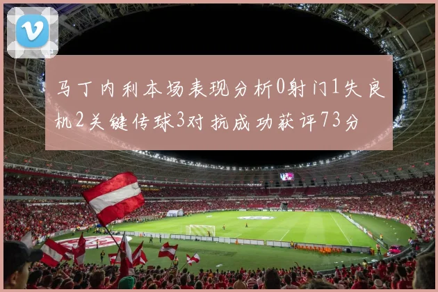 马丁内利本场表现分析0射门1失良机2关键传球3对抗成功获评73分